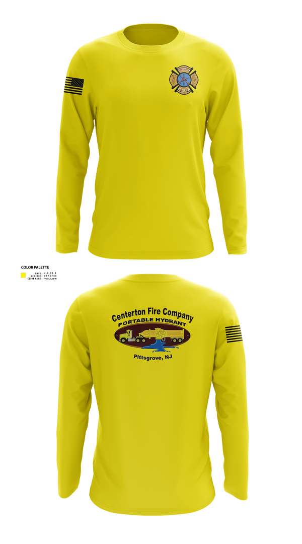 Long Sleeve Performance Shirt, Centerton fire company, Fire Department, Teamtime, Team time, sublimation, custom sports apparel, team uniforms, spirit wear, spiritwear, sports uniforms, custom shirts, team store, custom team store, fundraiser sports, apparel fundraiser