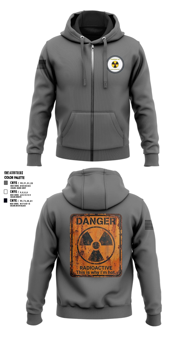 Zip Hoodie, PHX NUC MED, Air Force, Teamtime, Team time, sublimation, custom sports apparel, team uniforms, spirit wear, spiritwear, sports uniforms, custom shirts, team store, custom team store, fundraiser sports, apparel fundraiser