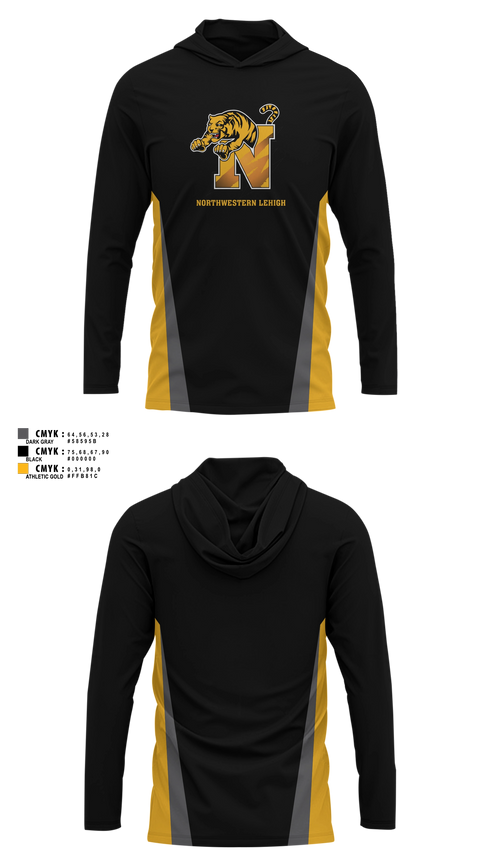 Long Sleeve hooded sunshirt, Northwestern Lehigh, , Teamtime, Team time, sublimation, custom sports apparel, team uniforms, spirit wear, spiritwear, sports uniforms, custom shirts, team store, custom team store, fundraiser sports, apparel fundraiser