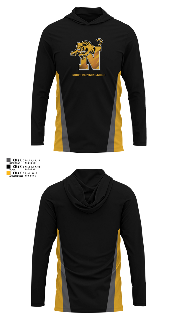 Long Sleeve hooded sunshirt, Northwestern Lehigh, , Teamtime, Team time, sublimation, custom sports apparel, team uniforms, spirit wear, spiritwear, sports uniforms, custom shirts, team store, custom team store, fundraiser sports, apparel fundraiser