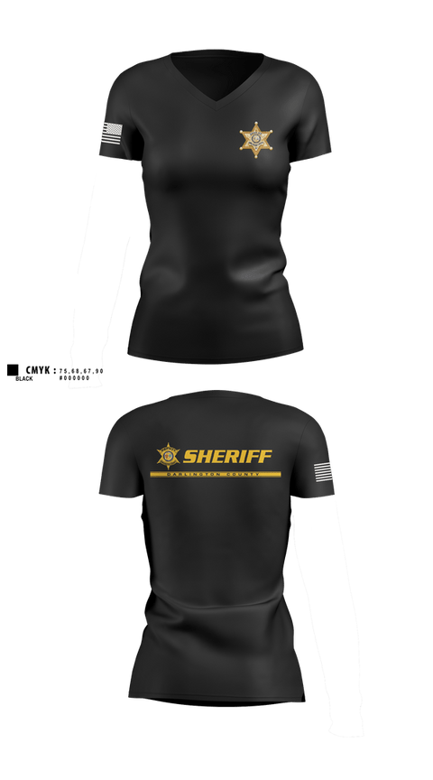 Womens Short Sleeve Vneck Shirt, Darlington County Sheriffs Office, Police, Teamtime, Team time, sublimation, custom sports apparel, team uniforms, spirit wear, spiritwear, sports uniforms, custom shirts, team store, custom team store, fundraiser sports, apparel fundraiser
