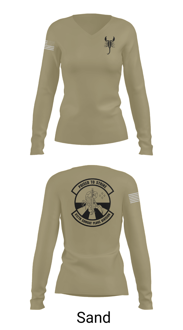 Womens Long Sleeve Vneck Shirt, 612 Combat Plans Division, , Teamtime, Team time, sublimation, custom sports apparel, team uniforms, spirit wear, spiritwear, sports uniforms, custom shirts, team store, custom team store, fundraiser sports, apparel fundraiser