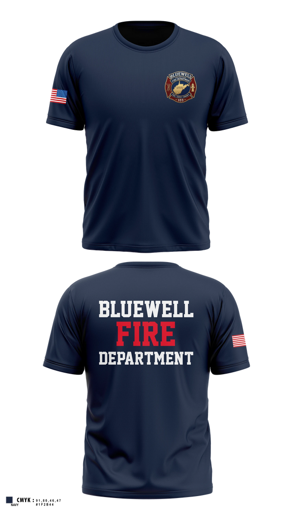 Short Sleeve Performance Shirt, Bluewell Volunteer Fire Department, Fire Department, Teamtime, Team time, sublimation, custom sports apparel, team uniforms, spirit wear, spiritwear, sports uniforms, custom shirts, team store, custom team store, fundraiser sports, apparel fundraiser