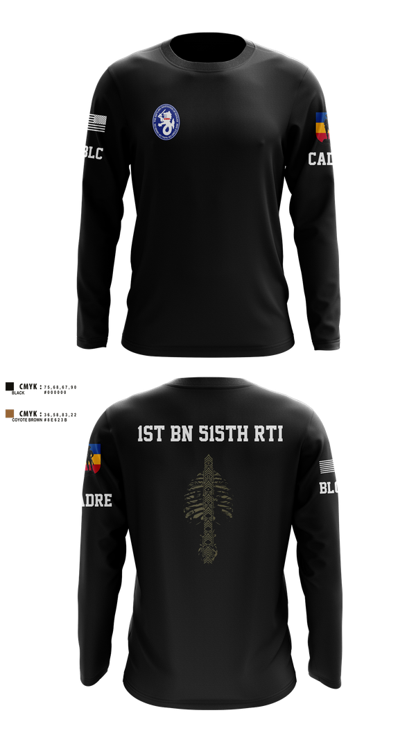 Long Sleeve Performance Shirt, 1st BN 515th RTI, Army, Teamtime, Team time, sublimation, custom sports apparel, team uniforms, spirit wear, spiritwear, sports uniforms, custom shirts, team store, custom team store, fundraiser sports, apparel fundraiser