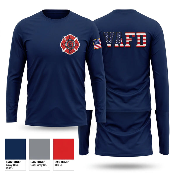 Long Sleeve Performance Shirt, Veterans Affairs, Fire Department, Teamtime, Team time, sublimation, custom sports apparel, team uniforms, spirit wear, spiritwear, sports uniforms, custom shirts, team store, custom team store, fundraiser sports, apparel fundraiser