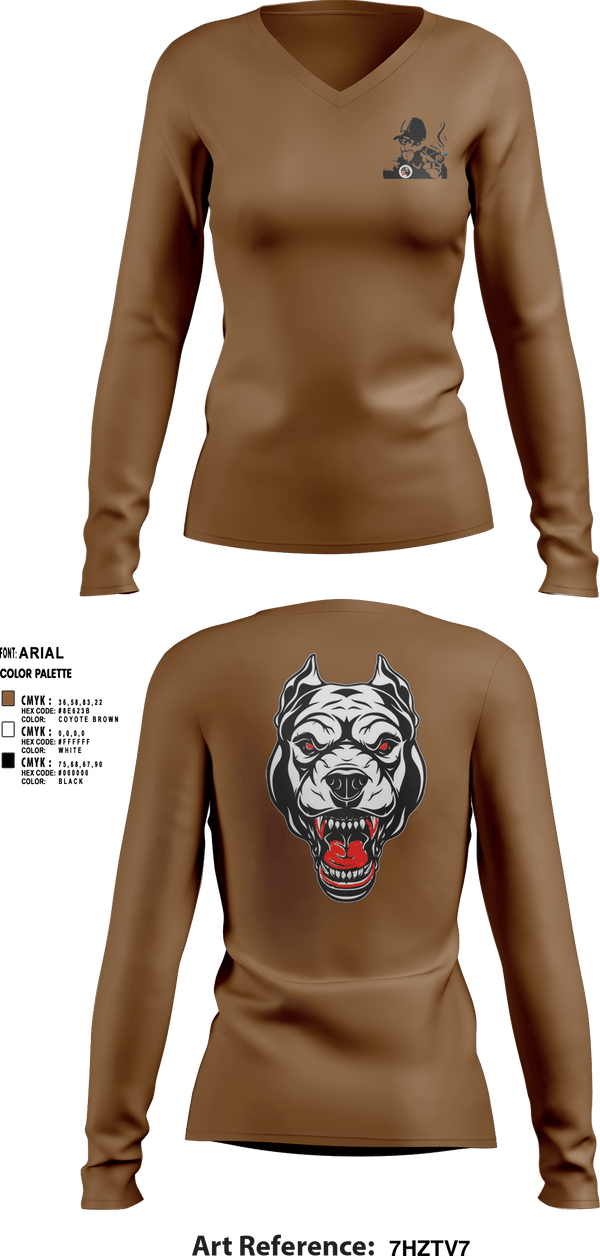 Women's Long Sleeve Vneck Shirt, Oscar Golf Charlie Tango, Army, Teamtime, Team time, sublimation, custom sports apparel, team uniforms, spirit wear, spiritwear, sports uniforms, custom shirts, team store, custom team store, fundraiser sports, apparel fundraiser