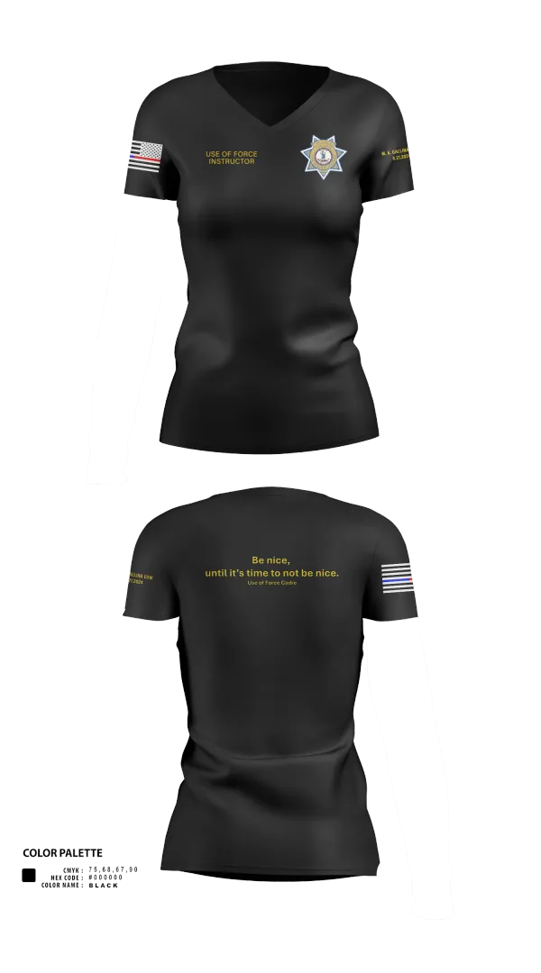 Womens Short Sleeve Vneck Shirt, Stafford County Fire Marshal's Office, Police, Teamtime, Team time, sublimation, custom sports apparel, team uniforms, spirit wear, spiritwear, sports uniforms, custom shirts, team store, custom team store, fundraiser sports, apparel fundraiser