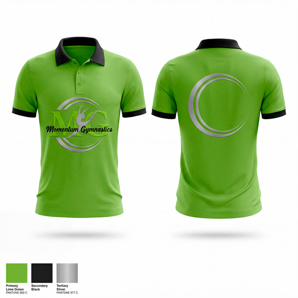 Short Sleeve Performance Polo, Momentum Gymnastics, Cheer, Teamtime, Team time, sublimation, custom sports apparel, team uniforms, spirit wear, spiritwear, sports uniforms, custom shirts, team store, custom team store, fundraiser sports, apparel fundraiser