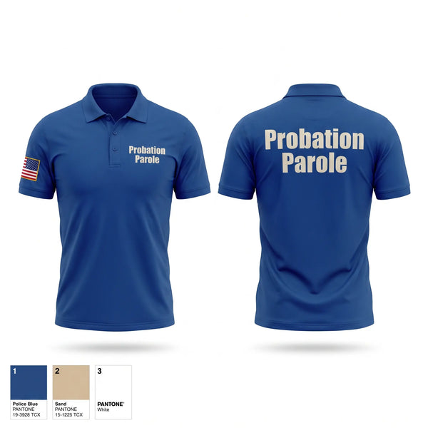 Short Sleeve Performance Polo, Probation & Parole, Police, Teamtime, Team time, sublimation, custom sports apparel, team uniforms, spirit wear, spiritwear, sports uniforms, custom shirts, team store, custom team store, fundraiser sports, apparel fundraiser