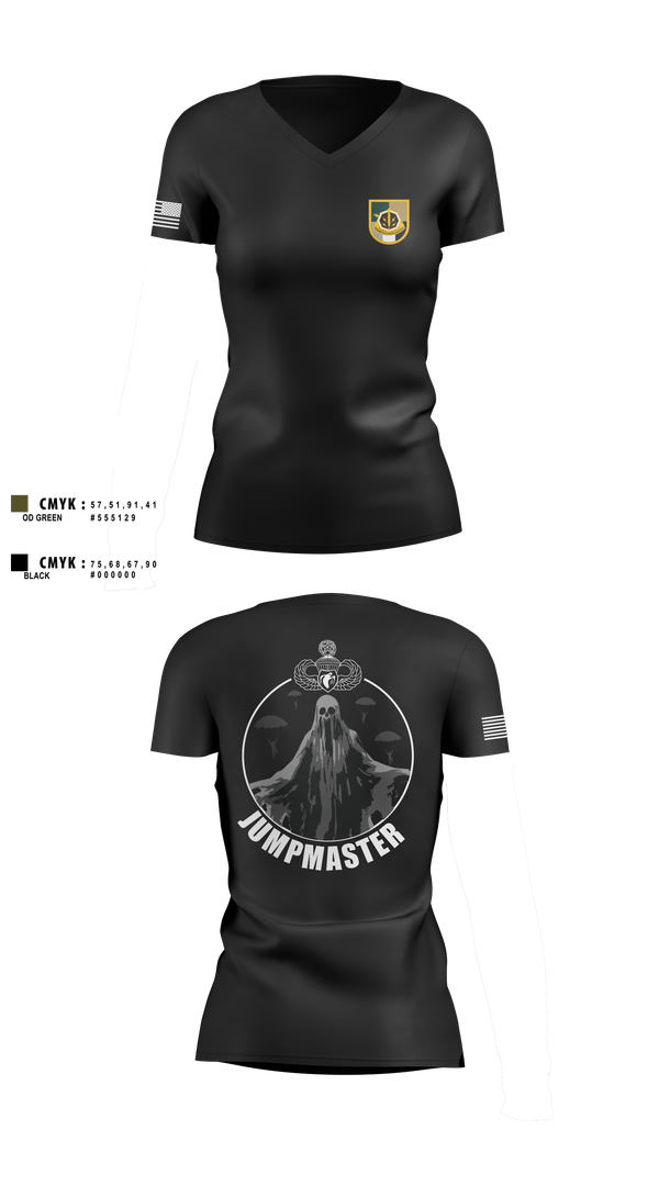 Womens Short Sleeve Vneck Shirt, A Co 8th Psy-B, Army, Teamtime, Team time, sublimation, custom sports apparel, team uniforms, spirit wear, spiritwear, sports uniforms, custom shirts, team store, custom team store, fundraiser sports, apparel fundraiser