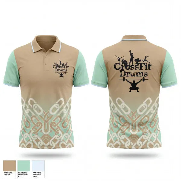 Short Sleeve Performance Polo, CrossFit Drums, Spirit Store, Teamtime, Team time, sublimation, custom sports apparel, team uniforms, spirit wear, spiritwear, sports uniforms, custom shirts, team store, custom team store, fundraiser sports, apparel fundraiser