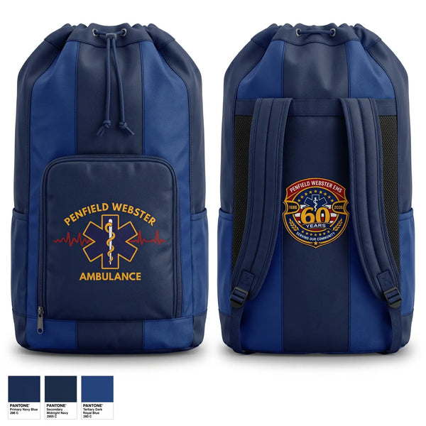 Gear Bag, Penfield Webster EMS, EMS/EMT, Teamtime, Team time, sublimation, custom sports apparel, team uniforms, spirit wear, spiritwear, sports uniforms, custom shirts, team store, custom team store, fundraiser sports, apparel fundraiser