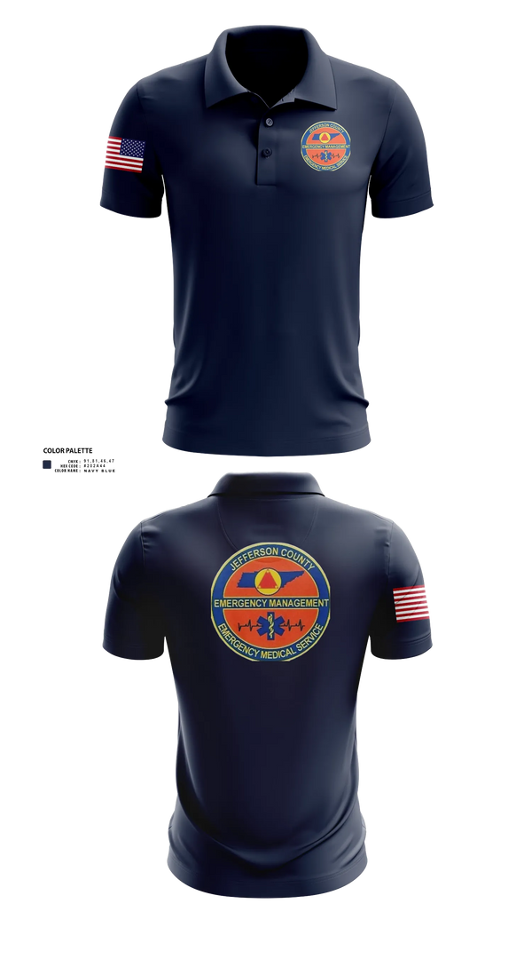 Short Sleeve Performance Polo, JEFFERSON COUNTY EMS, EMS/EMT, Teamtime, Team time, sublimation, custom sports apparel, team uniforms, spirit wear, spiritwear, sports uniforms, custom shirts, team store, custom team store, fundraiser sports, apparel fundraiser
