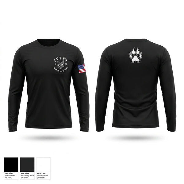 Long Sleeve Performance Shirt, Fountain Valley Police Department K9 Unit, Police, Teamtime, Team time, sublimation, custom sports apparel, team uniforms, spirit wear, spiritwear, sports uniforms, custom shirts, team store, custom team store, fundraiser sports, apparel fundraiser