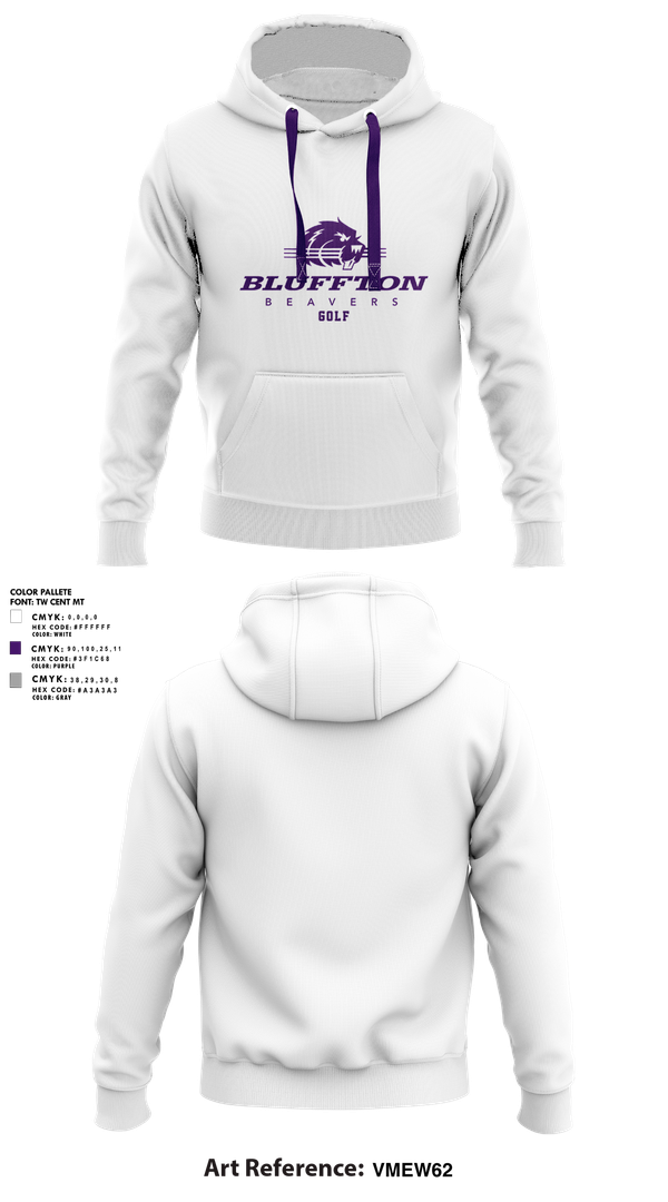 Hoodie, Bluffton University, Golf, Teamtime, Team time, sublimation, custom sports apparel, team uniforms, spirit wear, spiritwear, sports uniforms, custom shirts, team store, custom team store, fundraiser sports, apparel fundraiser