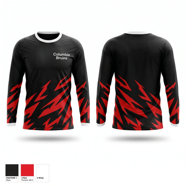 Long Sleeve Performance Shirt, Columbia Bruins, Cheer, Teamtime, Team time, sublimation, custom sports apparel, team uniforms, spirit wear, spiritwear, sports uniforms, custom shirts, team store, custom team store, fundraiser sports, apparel fundraiser