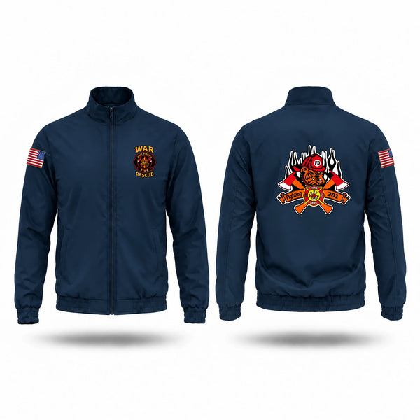 Windbreaker, War volunteer fire department, Fire Department, Teamtime, Team time, sublimation, custom sports apparel, team uniforms, spirit wear, spiritwear, sports uniforms, custom shirts, team store, custom team store, fundraiser sports, apparel fundraiser