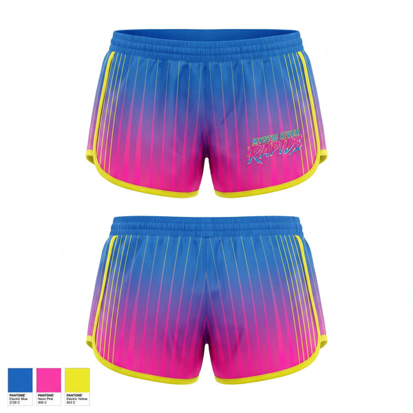 Womens Shorts, Mystic River Rapids, Baseball, Teamtime, Team time, sublimation, custom sports apparel, team uniforms, spirit wear, spiritwear, sports uniforms, custom shirts, team store, custom team store, fundraiser sports, apparel fundraiser