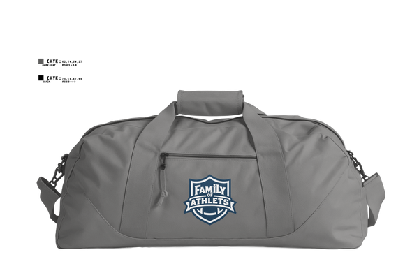 Duffle Bag, Family Of Athletes, , Teamtime, Team time, sublimation, custom sports apparel, team uniforms, spirit wear, spiritwear, sports uniforms, custom shirts, team store, custom team store, fundraiser sports, apparel fundraiser