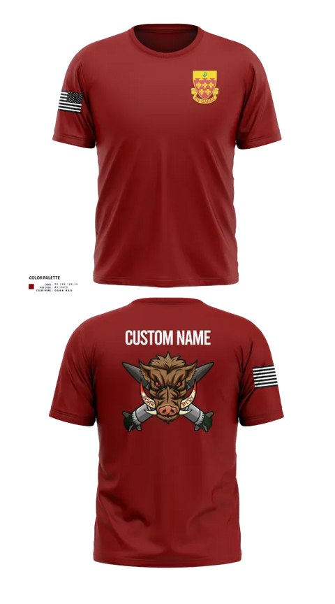 Short Sleeve Performance Shirt, 1-77 FA Bravo Btry, Army, Teamtime, Team time, sublimation, custom sports apparel, team uniforms, spirit wear, spiritwear, sports uniforms, custom shirts, team store, custom team store, fundraiser sports, apparel fundraiser