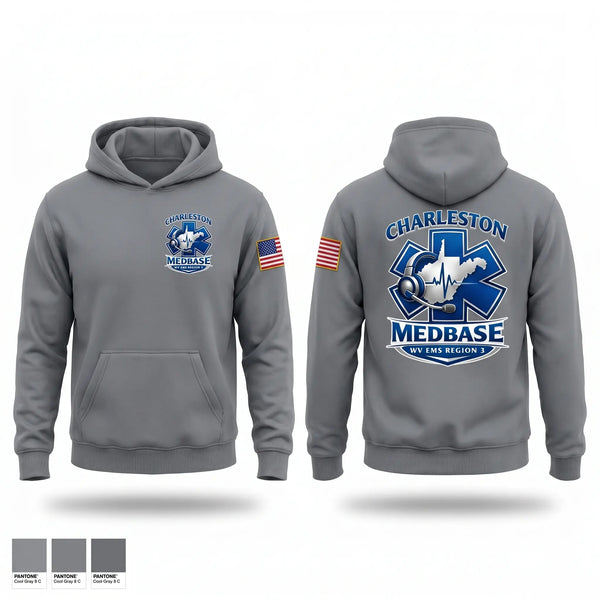 Hoodie, Charleston MEDBASE, EMS/EMT, Teamtime, Team time, sublimation, custom sports apparel, team uniforms, spirit wear, spiritwear, sports uniforms, custom shirts, team store, custom team store, fundraiser sports, apparel fundraiser
