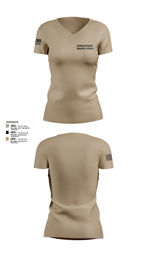 Womens Short Sleeve Vneck Shirt, Louisa County Sheriff's Office, Police, Teamtime, Team time, sublimation, custom sports apparel, team uniforms, spirit wear, spiritwear, sports uniforms, custom shirts, team store, custom team store, fundraiser sports, apparel fundraiser