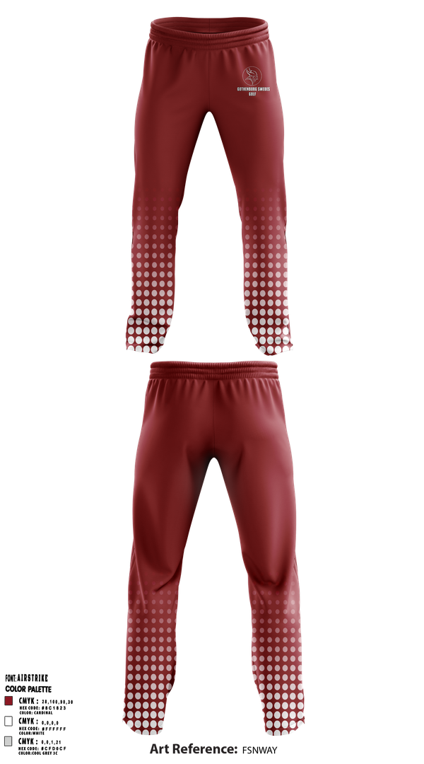 Sweatpants, Gothenburg Swedes Golf, Golf, Teamtime, Team time, sublimation, custom sports apparel, team uniforms, spirit wear, spiritwear, sports uniforms, custom shirts, team store, custom team store, fundraiser sports, apparel fundraiser