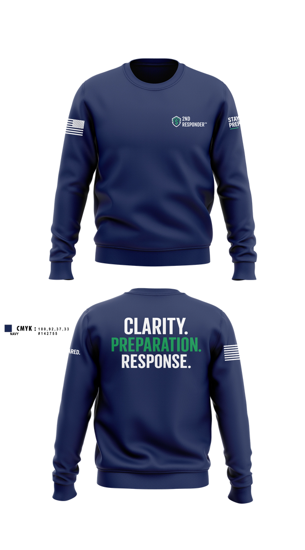 Crew Neck Sweatshirt, 2ND RESPONDER, , Teamtime, Team time, sublimation, custom sports apparel, team uniforms, spirit wear, spiritwear, sports uniforms, custom shirts, team store, custom team store, fundraiser sports, apparel fundraiser
