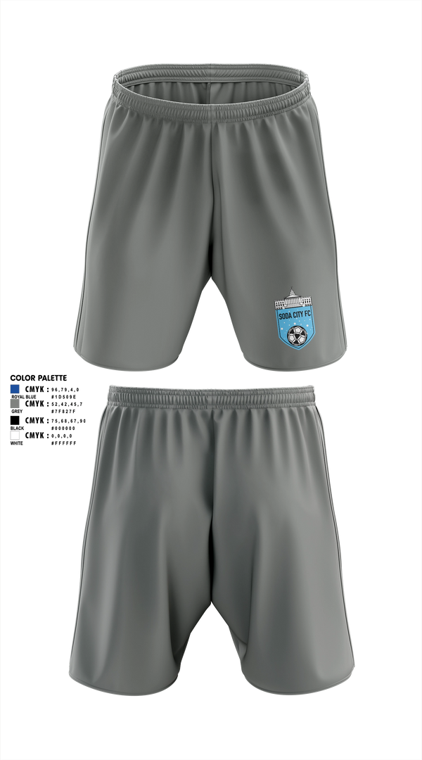 Athletic Shorts With Pockets, Soda City FC, Men's Soccer, Teamtime, Team time, sublimation, custom sports apparel, team uniforms, spirit wear, spiritwear, sports uniforms, custom shirts, team store, custom team store, fundraiser sports, apparel fundraiser