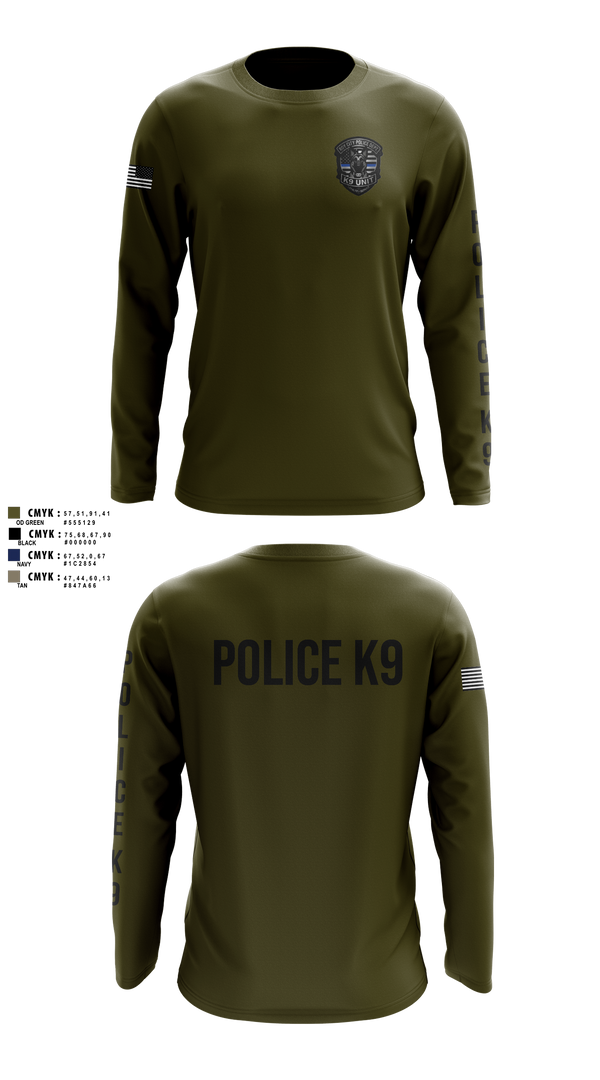 Long Sleeve Performance Shirt, Roy Cit Police K9, Police, Teamtime, Team time, sublimation, custom sports apparel, team uniforms, spirit wear, spiritwear, sports uniforms, custom shirts, team store, custom team store, fundraiser sports, apparel fundraiser
