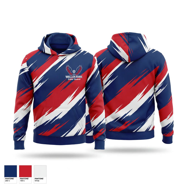 Hoodie, Wellen Park High School Color Guard, Cheer, Teamtime, Team time, sublimation, custom sports apparel, team uniforms, spirit wear, spiritwear, sports uniforms, custom shirts, team store, custom team store, fundraiser sports, apparel fundraiser