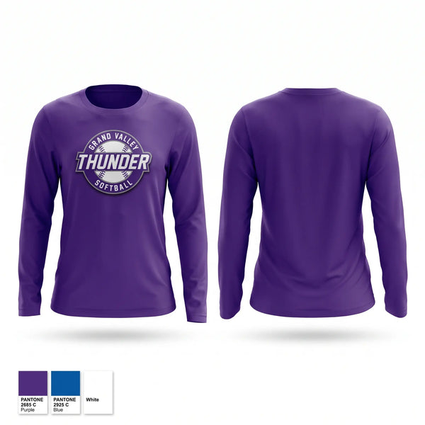 Long Sleeve Performance Shirt, Thunder, Softball, Teamtime, Team time, sublimation, custom sports apparel, team uniforms, spirit wear, spiritwear, sports uniforms, custom shirts, team store, custom team store, fundraiser sports, apparel fundraiser