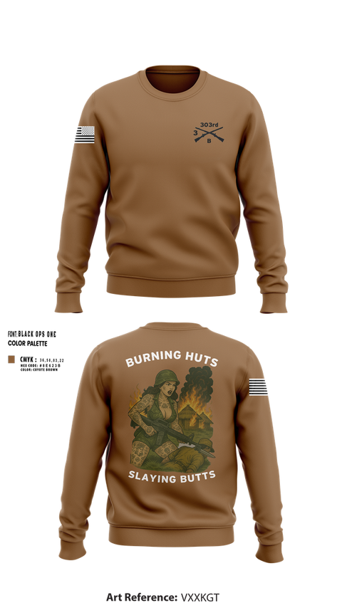 Crew Neck Sweatshirt, 3 303rd B TRP, , Teamtime, Team time, sublimation, custom sports apparel, team uniforms, spirit wear, spiritwear, sports uniforms, custom shirts, team store, custom team store, fundraiser sports, apparel fundraiser