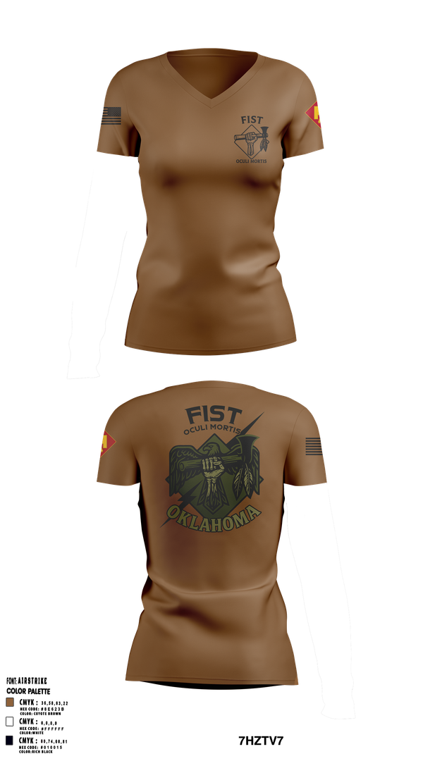 Womens Short Sleeve Vneck Shirt, HHB 160th FIST, Army, Teamtime, Team time, sublimation, custom sports apparel, team uniforms, spirit wear, spiritwear, sports uniforms, custom shirts, team store, custom team store, fundraiser sports, apparel fundraiser