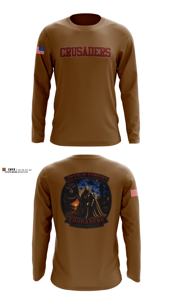 Long Sleeve Performance Shirt, CRUSADERS, Army, Teamtime, Team time, sublimation, custom sports apparel, team uniforms, spirit wear, spiritwear, sports uniforms, custom shirts, team store, custom team store, fundraiser sports, apparel fundraiser