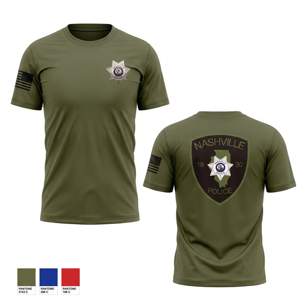 Short Sleeve Performance Shirt, Nashville Police Department, IL, Police, Teamtime, Team time, sublimation, custom sports apparel, team uniforms, spirit wear, spiritwear, sports uniforms, custom shirts, team store, custom team store, fundraiser sports, apparel fundraiser