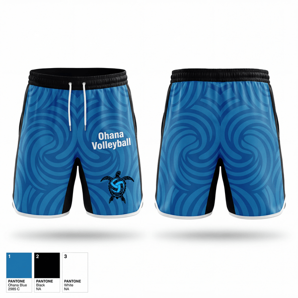 Athletic Shorts With Pockets, Ohana Volleyball, Women's Volleyball, Teamtime, Team time, sublimation, custom sports apparel, team uniforms, spirit wear, spiritwear, sports uniforms, custom shirts, team store, custom team store, fundraiser sports, apparel fundraiser