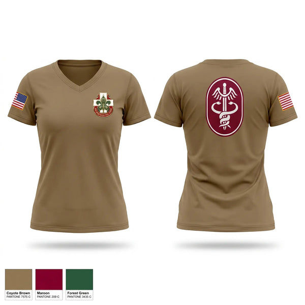 Womens Short Sleeve Vneck Shirt, MEDDAC, Army, Teamtime, Team time, sublimation, custom sports apparel, team uniforms, spirit wear, spiritwear, sports uniforms, custom shirts, team store, custom team store, fundraiser sports, apparel fundraiser