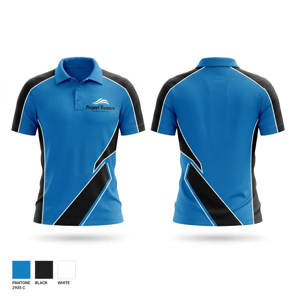 Short Sleeve Performance Polo, Pequot Running Club, Spirit Store, Teamtime, Team time, sublimation, custom sports apparel, team uniforms, spirit wear, spiritwear, sports uniforms, custom shirts, team store, custom team store, fundraiser sports, apparel fundraiser