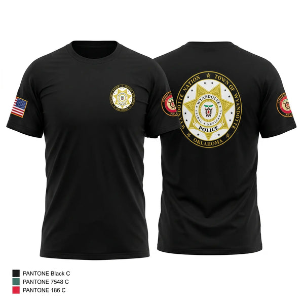 Old School Cotton Feel Shirt, Wyandotte Nation Police, Police, Teamtime, Team time, sublimation, custom sports apparel, team uniforms, spirit wear, spiritwear, sports uniforms, custom shirts, team store, custom team store, fundraiser sports, apparel fundraiser