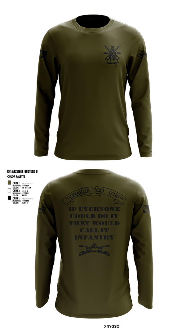 Long Sleeve Performance Shirt, Charlie Co, Army, Teamtime, Team time, sublimation, custom sports apparel, team uniforms, spirit wear, spiritwear, sports uniforms, custom shirts, team store, custom team store, fundraiser sports, apparel fundraiser