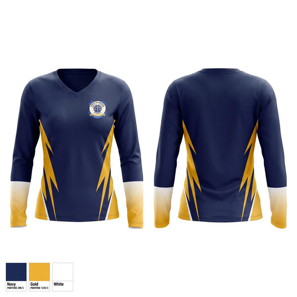 Womens Long Sleeve Vneck Shirt, Grays Guardian Protective Services, , Teamtime, Team time, sublimation, custom sports apparel, team uniforms, spirit wear, spiritwear, sports uniforms, custom shirts, team store, custom team store, fundraiser sports, apparel fundraiser