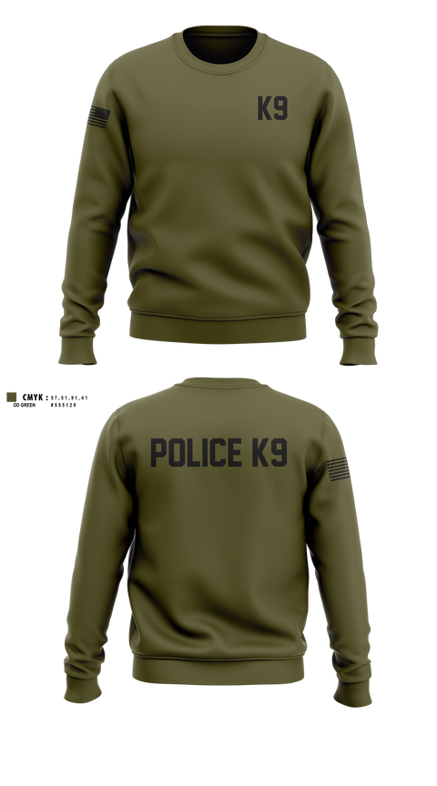 Crew Neck Sweatshirt, K9, Police, Teamtime, Team time, sublimation, custom sports apparel, team uniforms, spirit wear, spiritwear, sports uniforms, custom shirts, team store, custom team store, fundraiser sports, apparel fundraiser