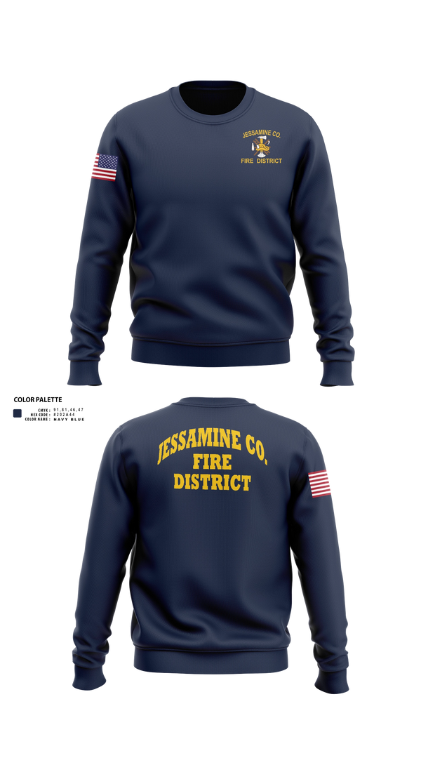 Crew Neck Sweatshirt, Jessamine county fire, Fire Department, Teamtime, Team time, sublimation, custom sports apparel, team uniforms, spirit wear, spiritwear, sports uniforms, custom shirts, team store, custom team store, fundraiser sports, apparel fundraiser