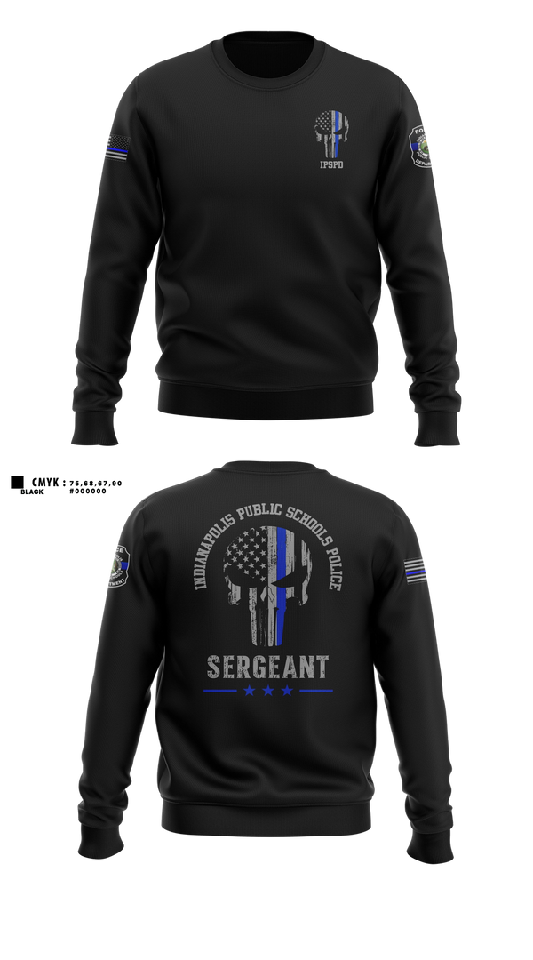 Crew Neck Sweatshirt, IPSPD, Police, Teamtime, Team time, sublimation, custom sports apparel, team uniforms, spirit wear, spiritwear, sports uniforms, custom shirts, team store, custom team store, fundraiser sports, apparel fundraiser
