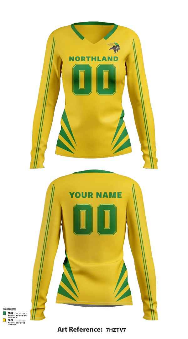 Women's Long Sleeve Vneck Shirt, Northland High School Volleyball, Women's Volleyball, Teamtime, Team time, sublimation, custom sports apparel, team uniforms, spirit wear, spiritwear, sports uniforms, custom shirts, team store, custom team store, fundraiser sports, apparel fundraiser
