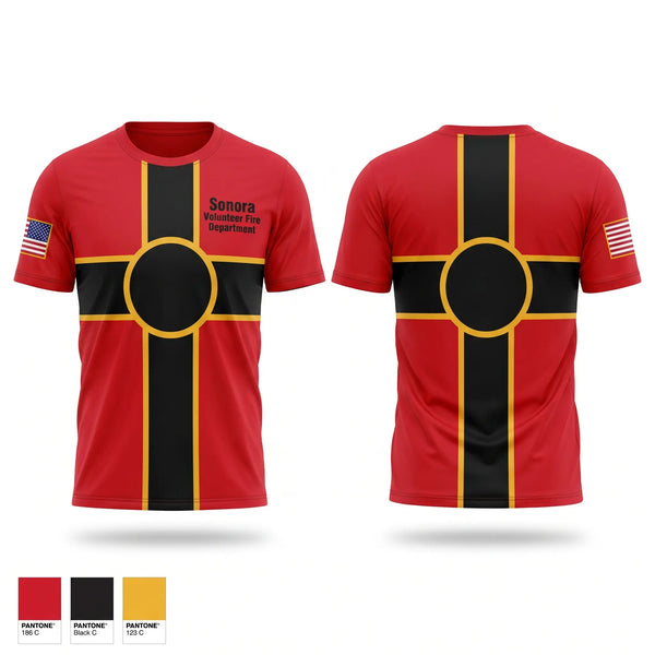 Short Sleeve Performance Shirt, Sonora Volunteer Fire Department, Fire Department, Teamtime, Team time, sublimation, custom sports apparel, team uniforms, spirit wear, spiritwear, sports uniforms, custom shirts, team store, custom team store, fundraiser sports, apparel fundraiser