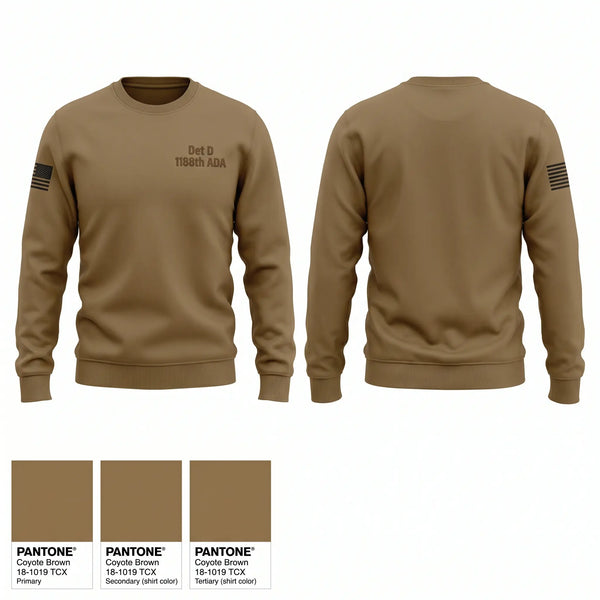 Crew Neck Sweatshirt, Det. D. 1-188th ADA, National Guard, Teamtime, Team time, sublimation, custom sports apparel, team uniforms, spirit wear, spiritwear, sports uniforms, custom shirts, team store, custom team store, fundraiser sports, apparel fundraiser