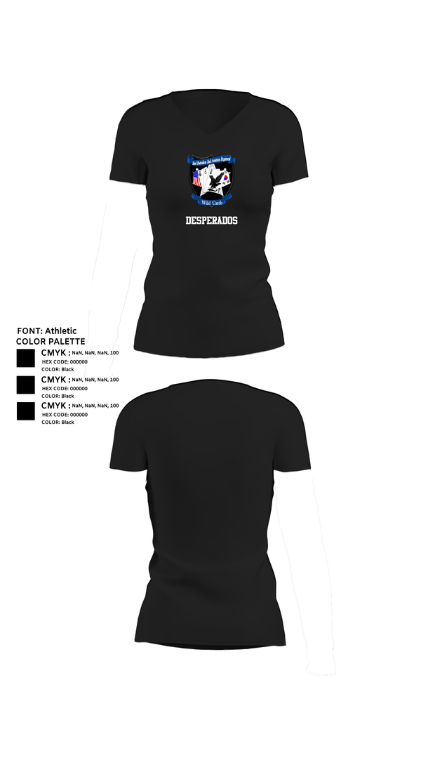 Womens Short Sleeve Vneck Shirt, Desperados, , Teamtime, Team time, sublimation, custom sports apparel, team uniforms, spirit wear, spiritwear, sports uniforms, custom shirts, team store, custom team store, fundraiser sports, apparel fundraiser