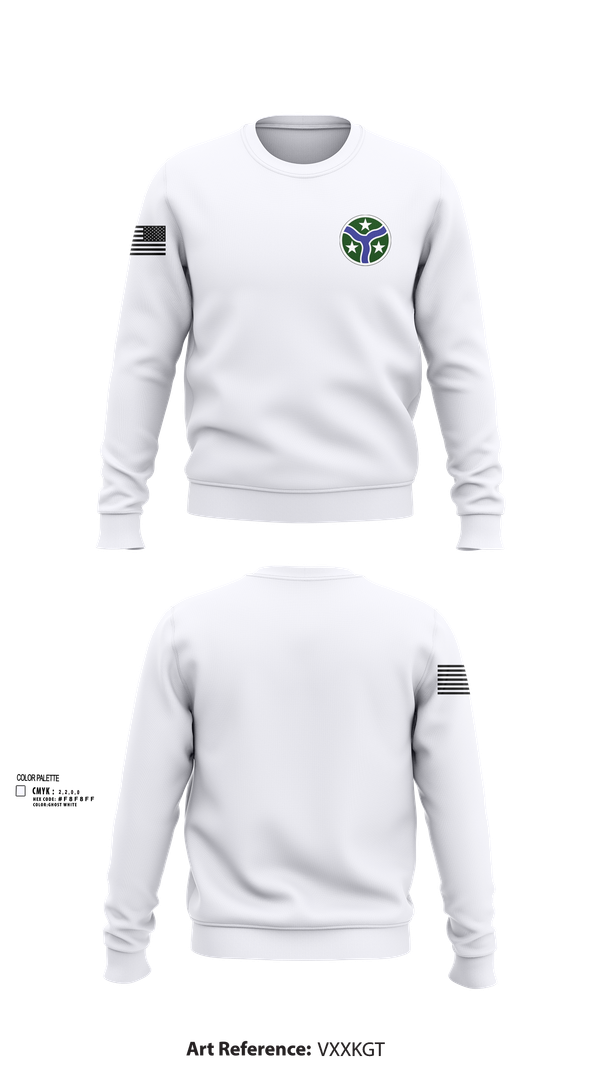 Crew Neck Sweatshirt, 278th Armored Cavalry Regiment, National Guard, Teamtime, Team time, sublimation, custom sports apparel, team uniforms, spirit wear, spiritwear, sports uniforms, custom shirts, team store, custom team store, fundraiser sports, apparel fundraiser